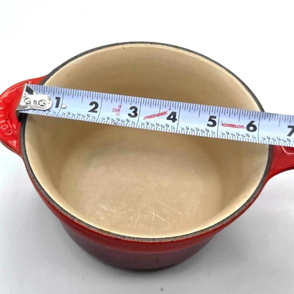 Le Creuset Signature Enameled Cast Iron 1.75 qt Saucepan Cerise (Red) France